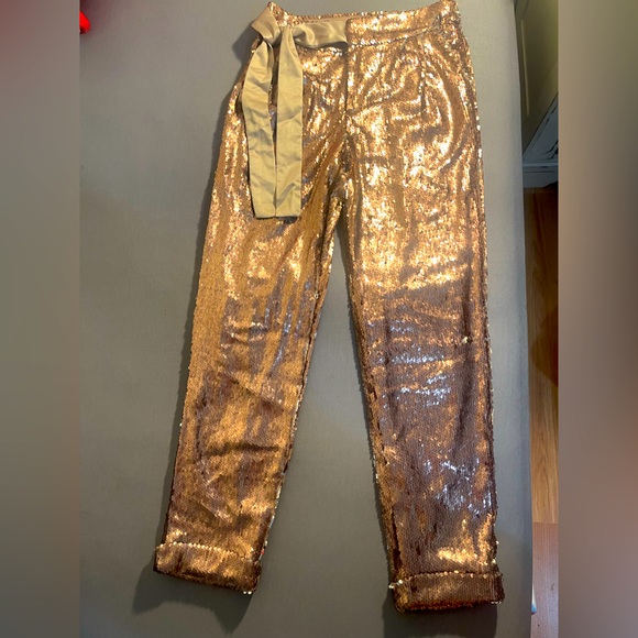Gold skinny Sparkling pants - Picture 1 of 3